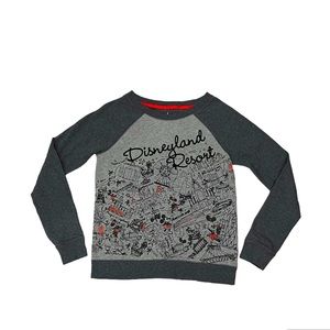 Disneyland Authentic Disney Parks Long Sleeve Gray Knit Shirt Size M